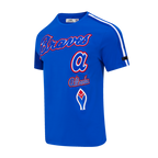 MLB ATLANTA BRAVES RETRO CLASSIC MEN'S STRIPED TOP (ROYAL BLUE/RED)