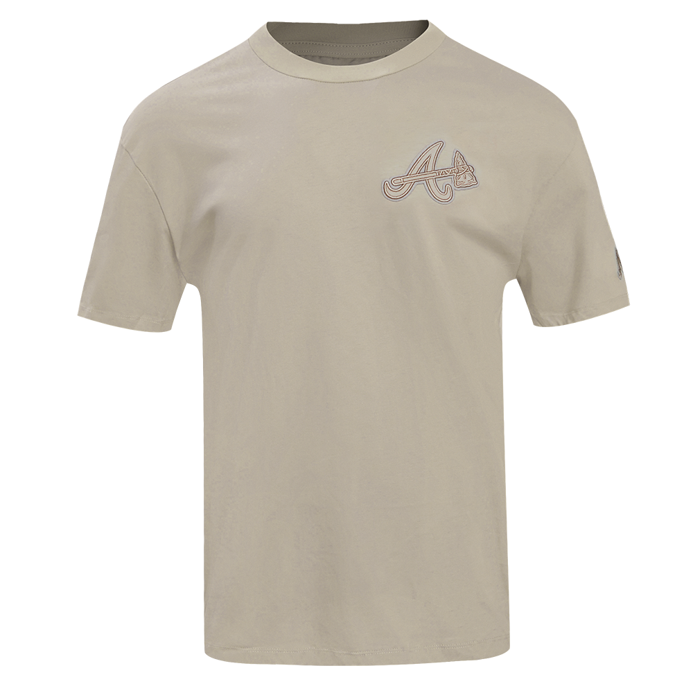 MLB ATLANTA BRAVES NEUTRAL DROP SHOULDER MEN'S TOP (TAUPE)