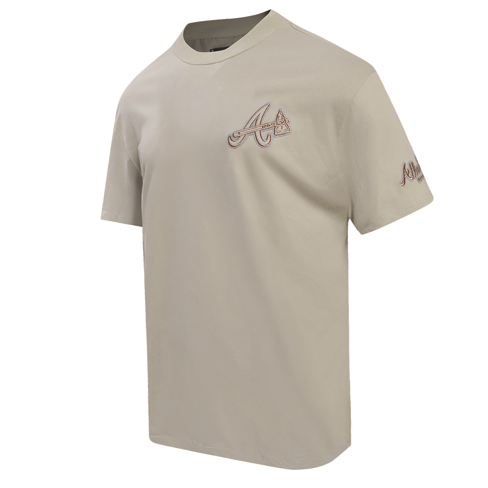 MLB ATLANTA BRAVES NEUTRAL DROP SHOULDER MEN'S TOP (TAUPE)
