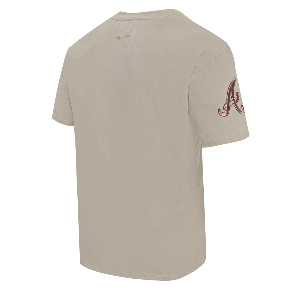 MLB ATLANTA BRAVES NEUTRAL DROP SHOULDER MEN'S TOP (TAUPE)