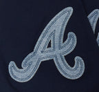 MLB ATLANTA BRAVES VARSITY BLUES HAUT EN JERSEY SIMPLE POUR HOMME (MARINE MINUIT)