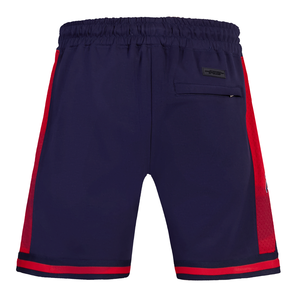 MLB ATLANTA BRAVES SCRIPT TAIL SHORT EN MAILLE DOUBLE 2.0 POUR HOMME (MARINE MINUIT/ROUGE/MARINE MINUIT)