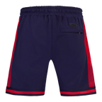 MLB ATLANTA BRAVES SCRIPT TAIL SHORT EN MAILLE DOUBLE 2.0 POUR HOMME (MARINE MINUIT/ROUGE/MARINE MINUIT)