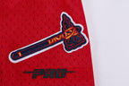 MLB ATLANTA BRAVES SCRIPT TAIL SHORT EN MAILLE DOUBLE 2.0 POUR HOMME (MARINE MINUIT/ROUGE/MARINE MINUIT)