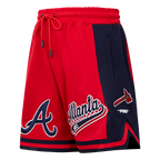MLB ATLANTA BRAVES SCRIPT TAIL SHORT EN MAILLE DOUBLE 2.0 POUR HOMME (ROUGE/MARINE MINUIT/ROUGE)