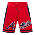 MLB ATLANTA BRAVES SCRIPT TAIL SHORT EN MAILLE DOUBLE 2.0 POUR HOMME (ROUGE/MARINE MINUIT/ROUGE)