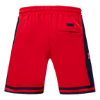 MLB ATLANTA BRAVES SCRIPT TAIL SHORT EN MAILLE DOUBLE 2.0 POUR HOMME (ROUGE/MARINE MINUIT/ROUGE)