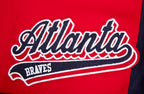 MLB ATLANTA BRAVES SCRIPT TAIL SHORT EN MAILLE DOUBLE 2.0 POUR HOMME (ROUGE/MARINE MINUIT/ROUGE)