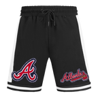 MLB ATLANTA BRAVES DIY PICK STITCH SHORT EN MAILLE DOUBLE 2.0 POUR HOMME (NOIR)