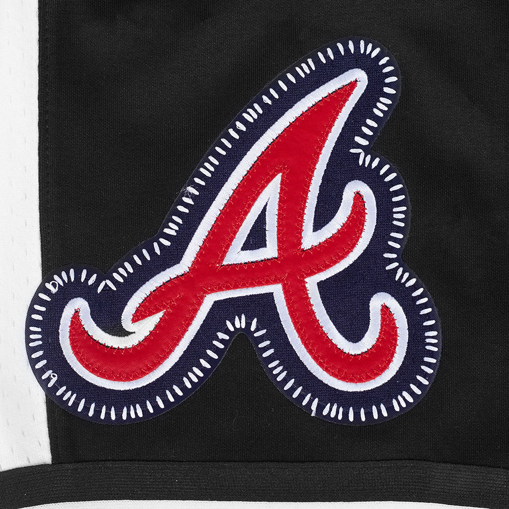 MLB ATLANTA BRAVES DIY PICK STITCH SHORT EN MAILLE DOUBLE 2.0 POUR HOMME (NOIR)