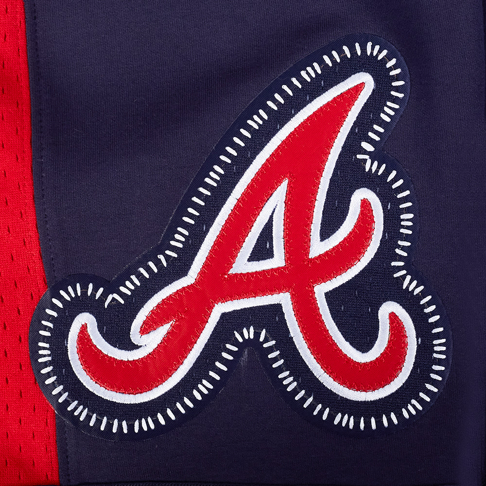 MLB ATLANTA BRAVES DIY PICK STITCH SHORT EN MAILLE DOUBLE 2.0 POUR HOMME (MARINE MINUIT/ROUGE/MARINE MINUIT)