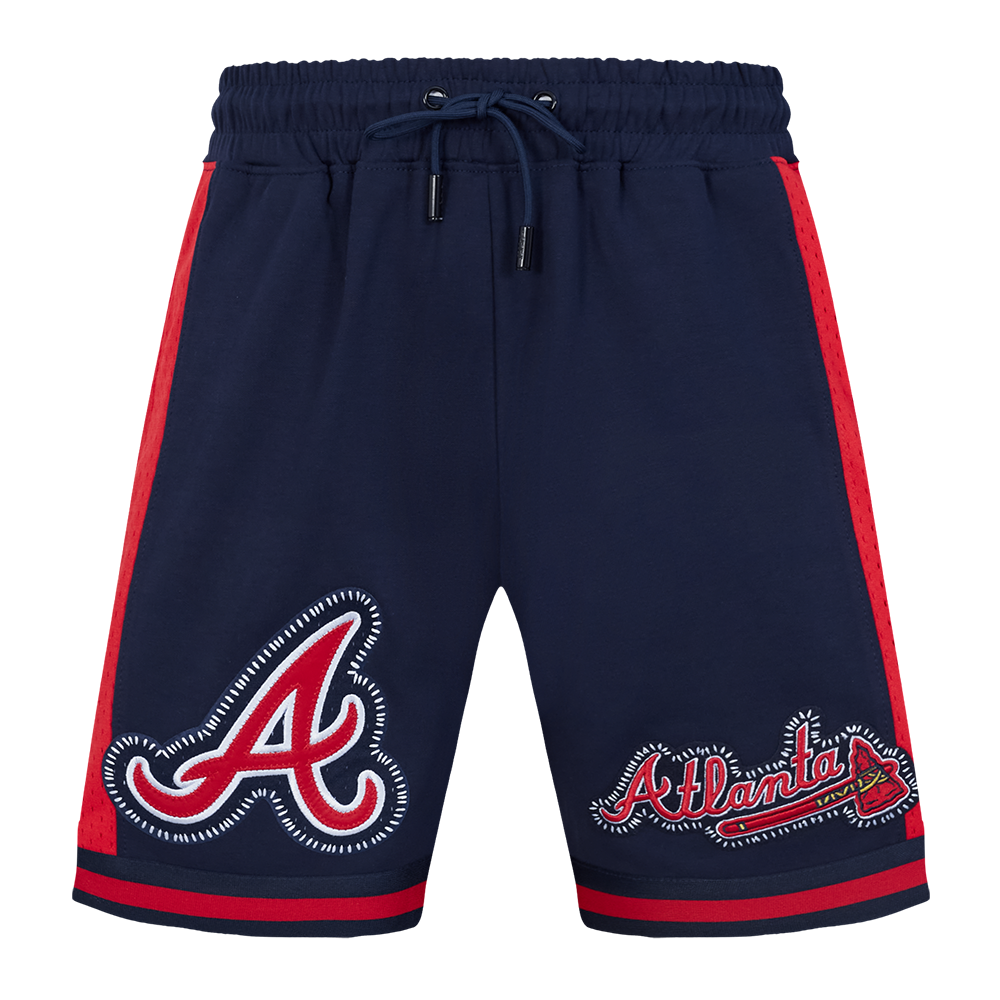 MLB ATLANTA BRAVES DIY PICK STITCH SHORT EN MAILLE DOUBLE 2.0 POUR HOMME (MARINE MINUIT/ROUGE/MARINE MINUIT)