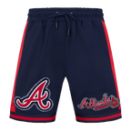 MLB ATLANTA BRAVES DIY PICK STITCH SHORT EN MAILLE DOUBLE 2.0 POUR HOMME (MARINE MINUIT/ROUGE/MARINE MINUIT)