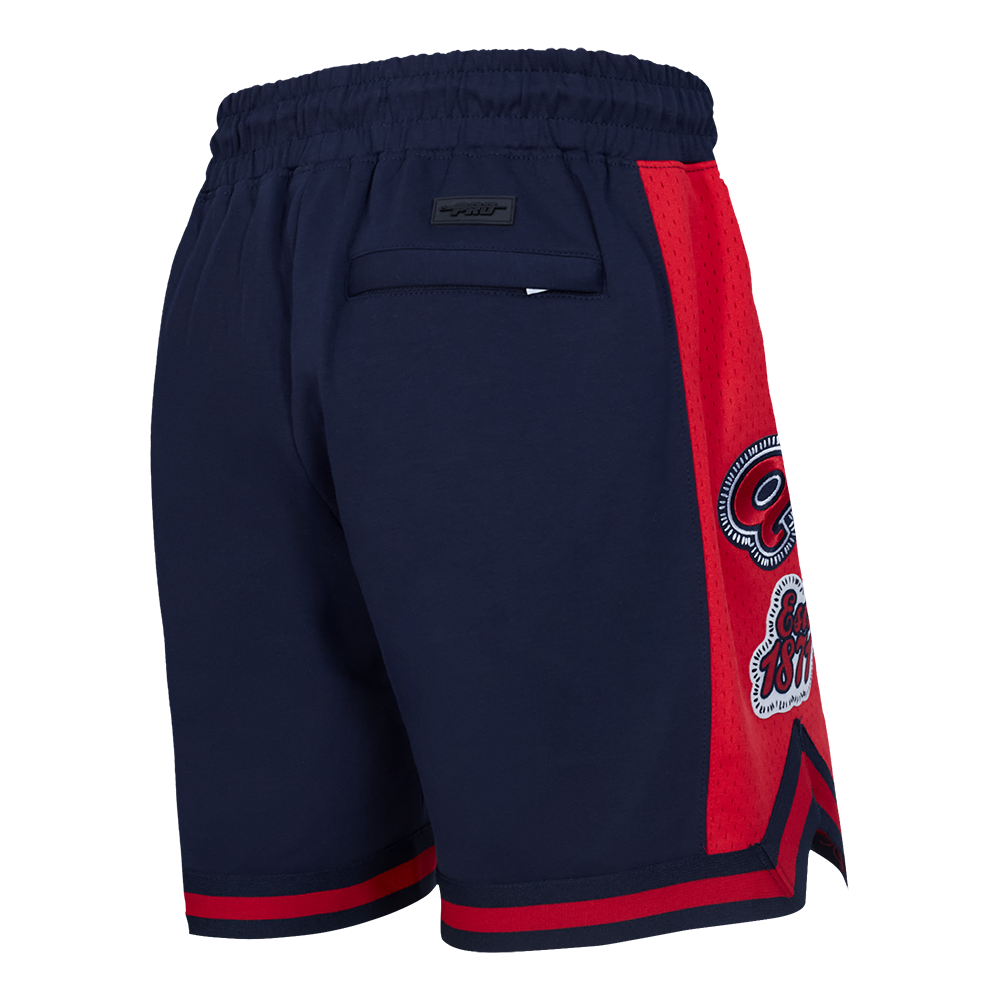 MLB ATLANTA BRAVES DIY PICK STITCH SHORT EN MAILLE DOUBLE 2.0 POUR HOMME (MARINE MINUIT/ROUGE/MARINE MINUIT)