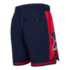 MLB ATLANTA BRAVES DIY PICK STITCH SHORT EN MAILLE DOUBLE 2.0 POUR HOMME (MARINE MINUIT/ROUGE/MARINE MINUIT)