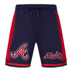 MLB ATLANTA BRAVES DIY PICK STITCH SHORT EN MAILLE DOUBLE 2.0 POUR HOMME (MARINE MINUIT/ROUGE/MARINE MINUIT)