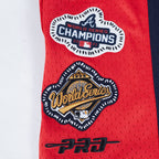 MLB ATLANTA BRAVES DIY PICK STITCH SHORT EN MAILLE DOUBLE 2.0 POUR HOMME (MARINE MINUIT/ROUGE/MARINE MINUIT)
