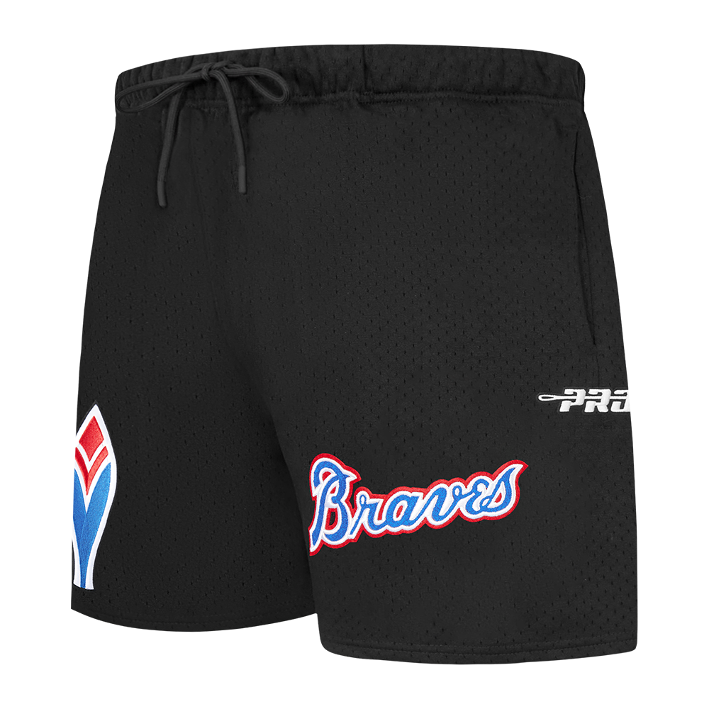 MLB ATLANTA BRAVES SOUVENIR SHORT EN FILET POUR HOMME (NOIR)