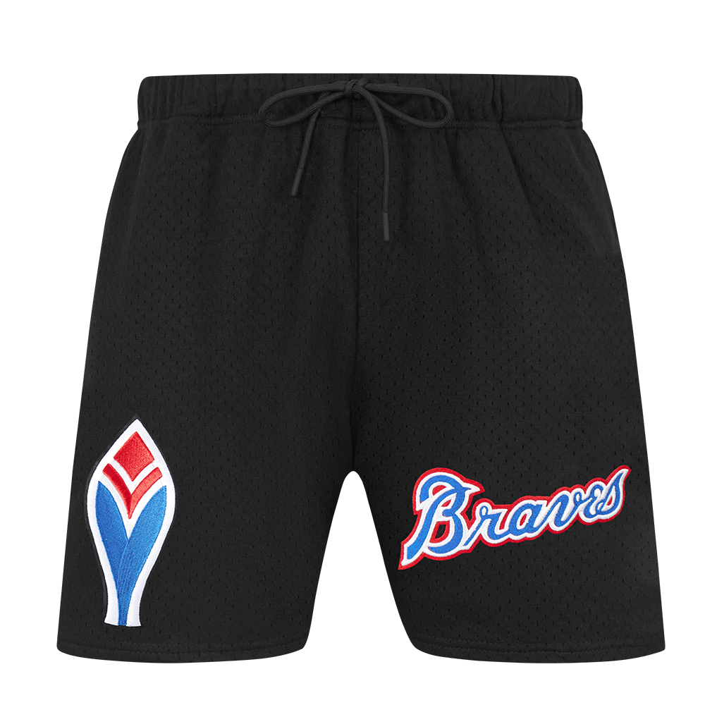 MLB ATLANTA BRAVES SOUVENIR SHORT EN FILET POUR HOMME (NOIR)