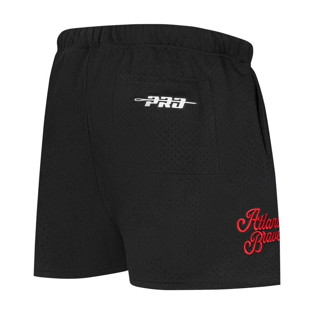 MLB ATLANTA BRAVES SOUVENIR SHORT EN FILET POUR HOMME (NOIR)