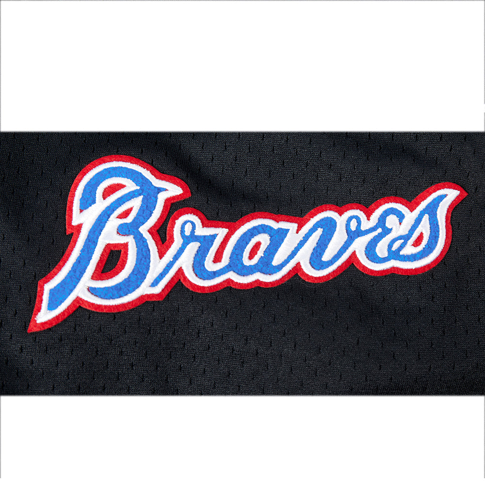 MLB ATLANTA BRAVES SOUVENIR SHORT EN FILET POUR HOMME (NOIR)