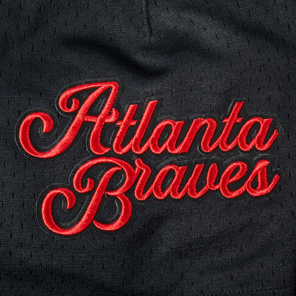 MLB ATLANTA BRAVES SOUVENIR SHORT EN FILET POUR HOMME (NOIR)