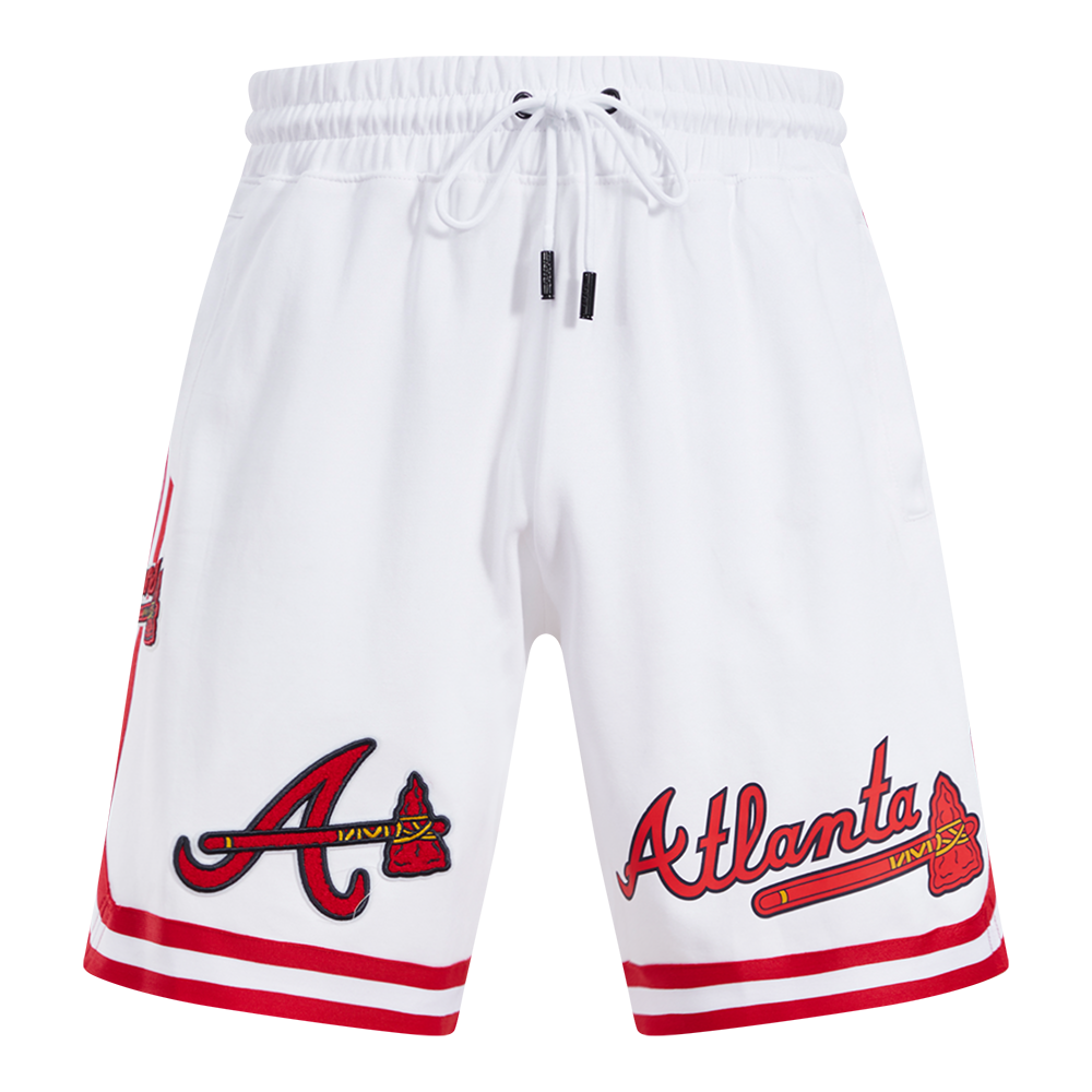 MLB ATLANTA BRAVES CLASSIC CHENILLE MEN'S SHORT (WHITE)
