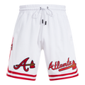 MLB ATLANTA BRAVES CLASSIC CHENILLE MEN'S SHORT (WHITE)