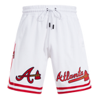 MLB ATLANTA BRAVES CLASSIC CHENILLE MEN'S SHORT (WHITE)