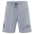 MLB ATLANTA BRAVES NEUTRAL MEN'S  FLC SHORT (DARK HEATHER GRAY)
