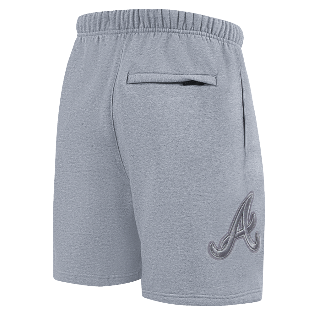MLB ATLANTA BRAVES NEUTRAL MEN'S  FLC SHORT (DARK HEATHER GRAY)