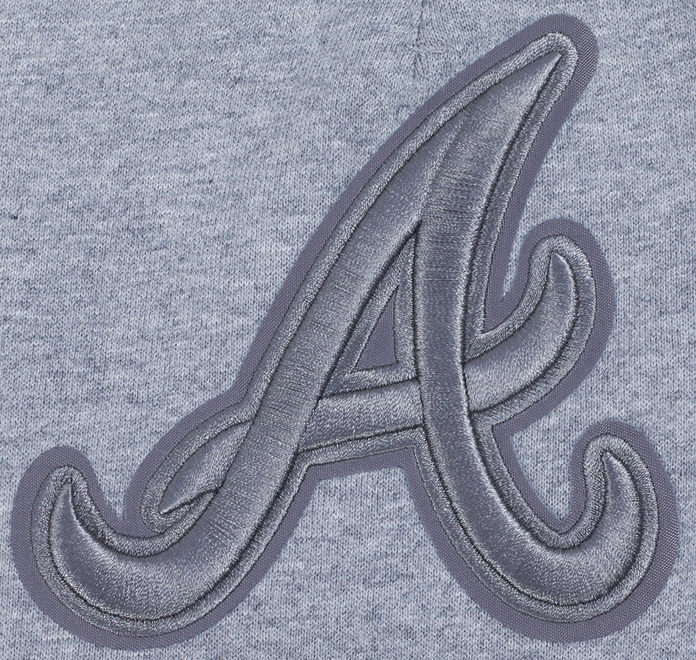 MLB ATLANTA BRAVES NEUTRAL MEN'S  FLC SHORT (DARK HEATHER GRAY)