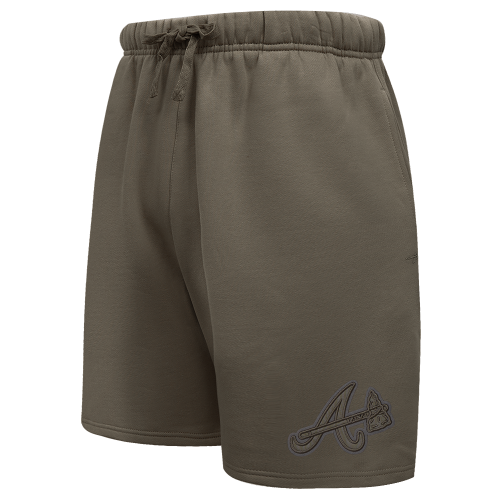 MLB ATLANTA BRAVES NEUTRAL SHORT EN MOLLETON POUR HOMME (TAUPE FONCÉ)