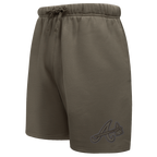 MLB ATLANTA BRAVES NEUTRAL SHORT EN MOLLETON POUR HOMME (TAUPE FONCÉ)