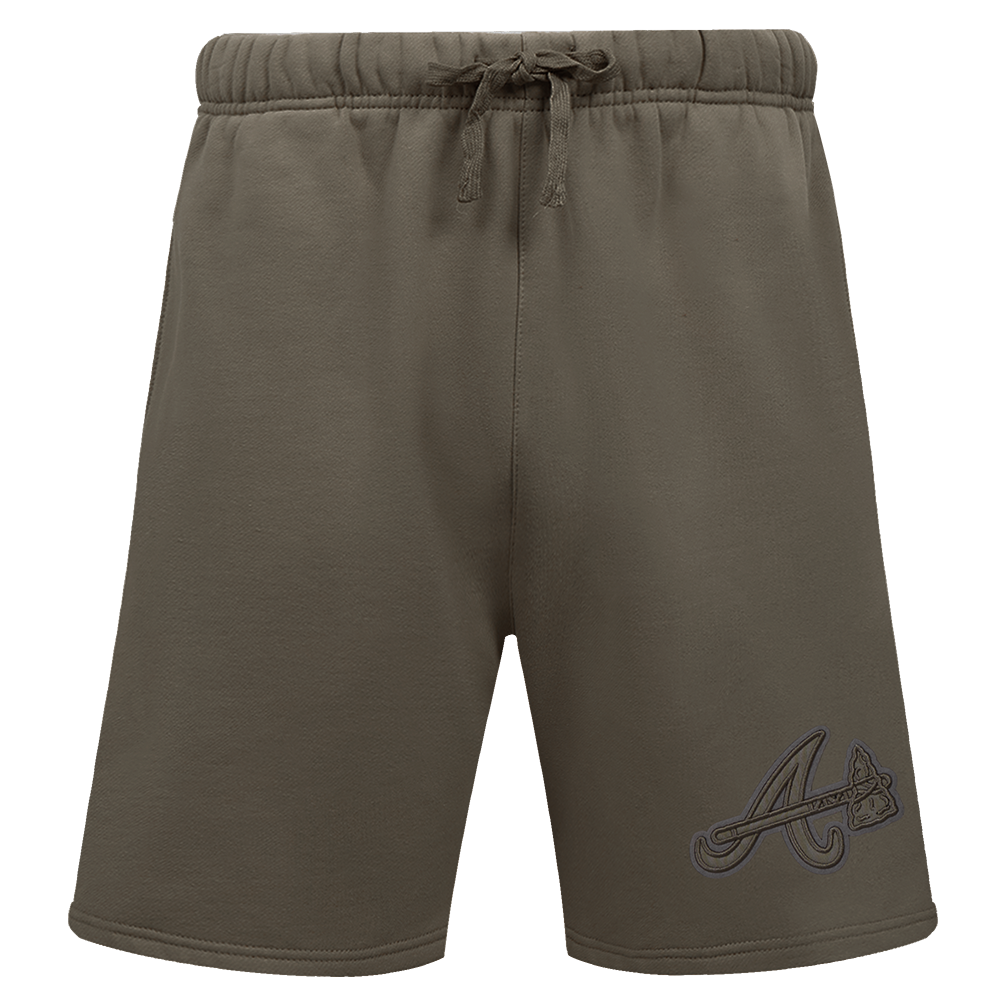 MLB ATLANTA BRAVES NEUTRAL SHORT EN MOLLETON POUR HOMME (TAUPE FONCÉ)