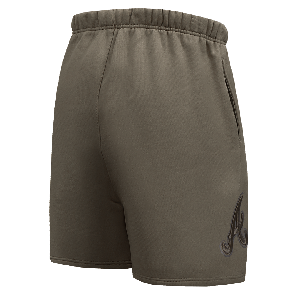 MLB ATLANTA BRAVES NEUTRAL SHORT EN MOLLETON POUR HOMME (TAUPE FONCÉ)