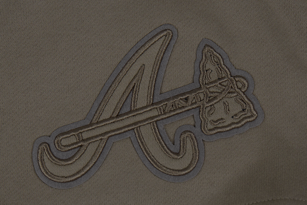 MLB ATLANTA BRAVES NEUTRAL SHORT EN MOLLETON POUR HOMME (TAUPE FONCÉ)