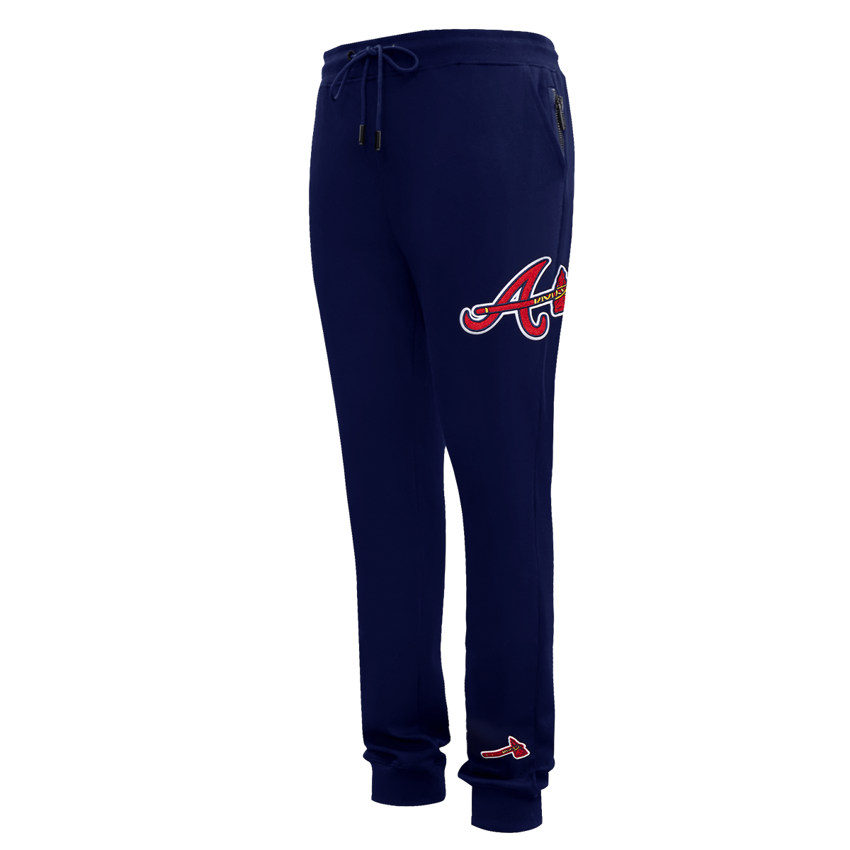 MLB ATLANTA BRAVES CLASSIC CHENILLE PANTALON JOGGER POUR HOMME (MARINE MINUIT)
