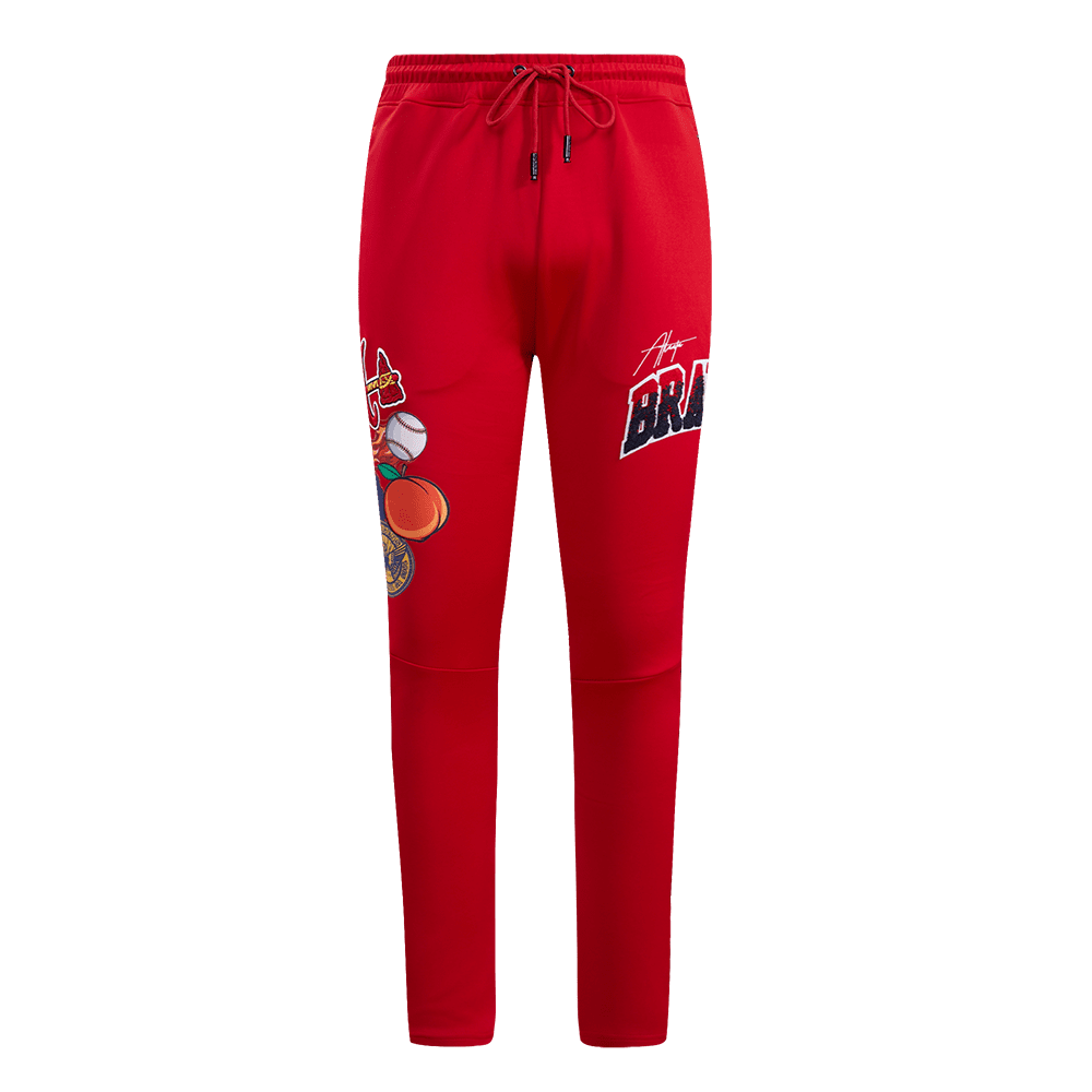 MLB ATLANTA BRAVES HOMETOWN MEN'S TRACK PANT (RED / MIDNIGHT NAVY)