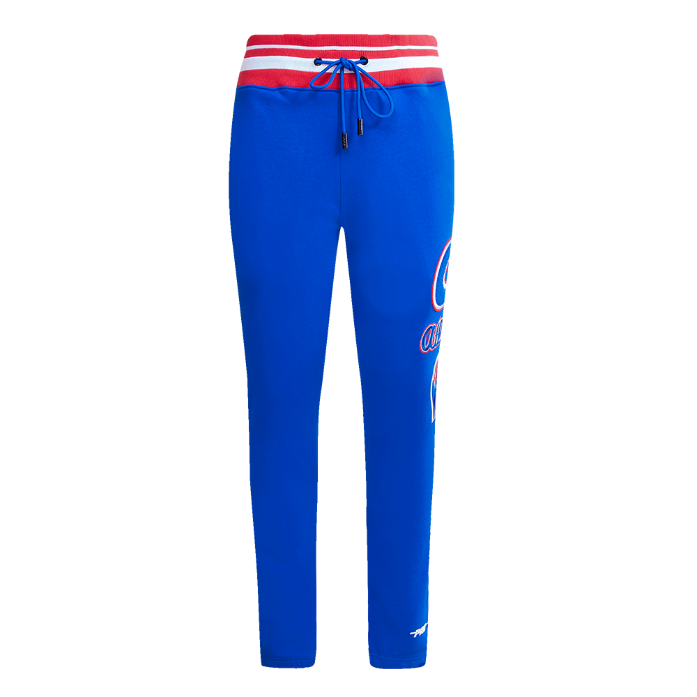 MLB ATLANTA BRAVES RETRO CLASSIC PANTALON OUATÉ POUR HOMME (BLEU ROYAL/ROUGE)