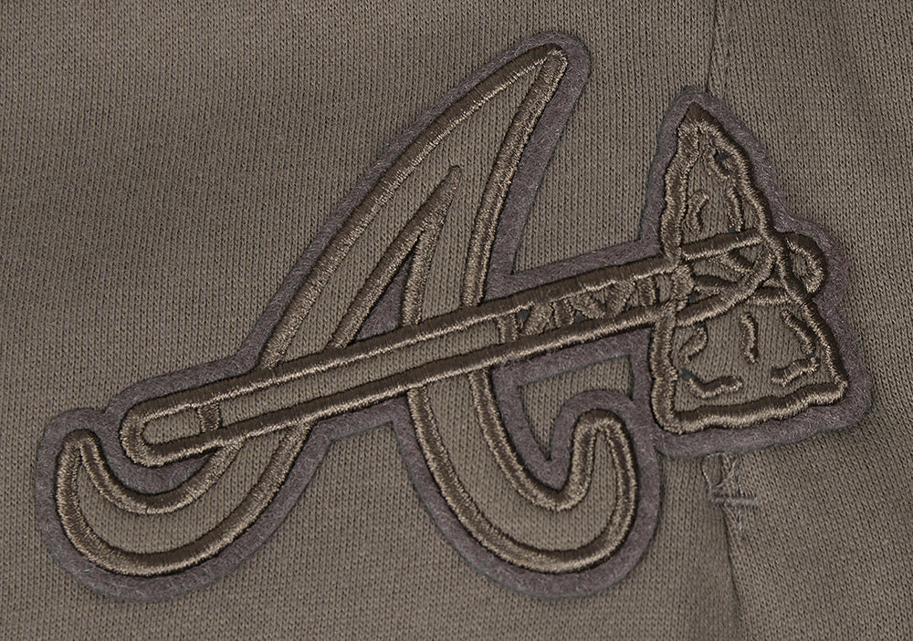 MLB ATLANTA BRAVES NEUTRAL MEN'S  FLC SWEATPANT (DARK TAUPE)