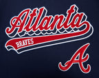 MLB ATLANTA BRAVES SCRIPT TAIL MEN'S RIB FLC PO HOODIE (MIDNIGHT NAVY/RED/MIDNIGHT NAVY)