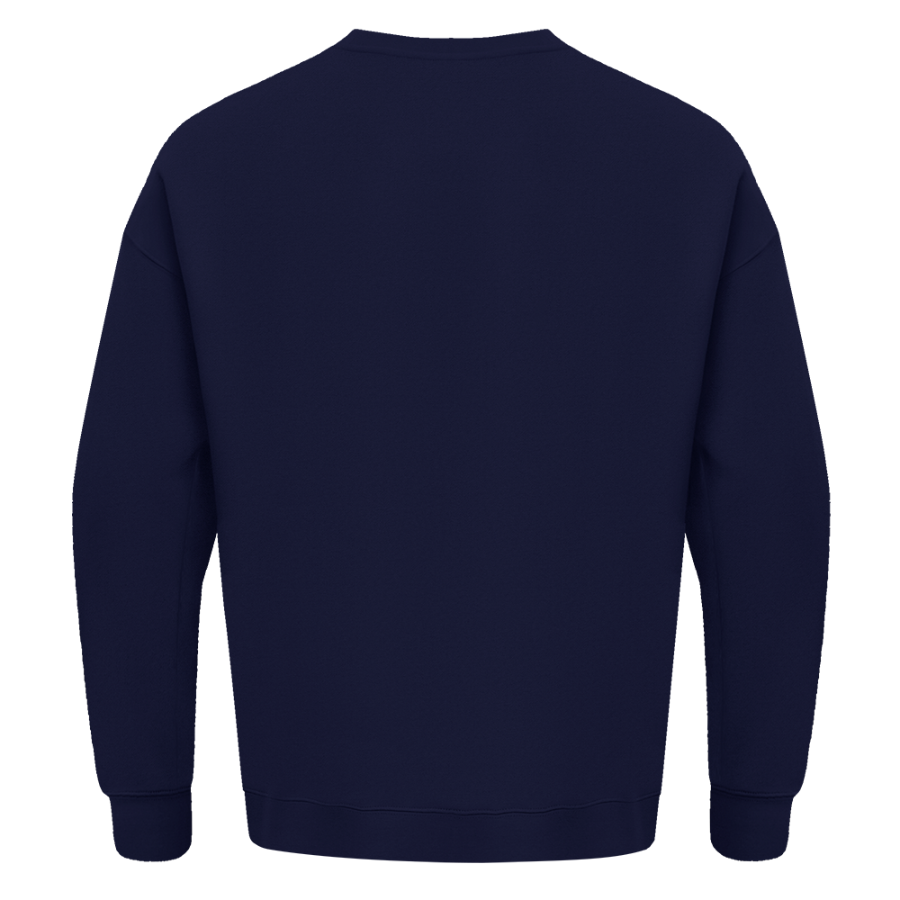 MLB ATLANTA BRAVES OLD ENGLISH CHANDAIL À COL ROND EN MOLLETON POUR HOMME (MARINE MINUIT)