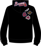 MLB ATLANTA BRAVES DIY PICK STITCH CHANDAIL À CAPUCHON EN MAILLE DOUBLE POUR HOMME (NOIR)