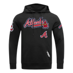MLB ATLANTA BRAVES DIY PICK STITCH CHANDAIL À CAPUCHON EN MAILLE DOUBLE POUR HOMME (NOIR)