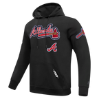 MLB ATLANTA BRAVES DIY PICK STITCH CHANDAIL À CAPUCHON EN MAILLE DOUBLE POUR HOMME (NOIR)
