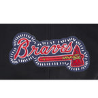 MLB ATLANTA BRAVES DIY PICK STITCH CHANDAIL À CAPUCHON EN MAILLE DOUBLE POUR HOMME (NOIR)
