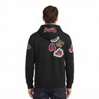 MLB ATLANTA BRAVES DIY PICK STITCH CHANDAIL À CAPUCHON EN MAILLE DOUBLE POUR HOMME (NOIR)