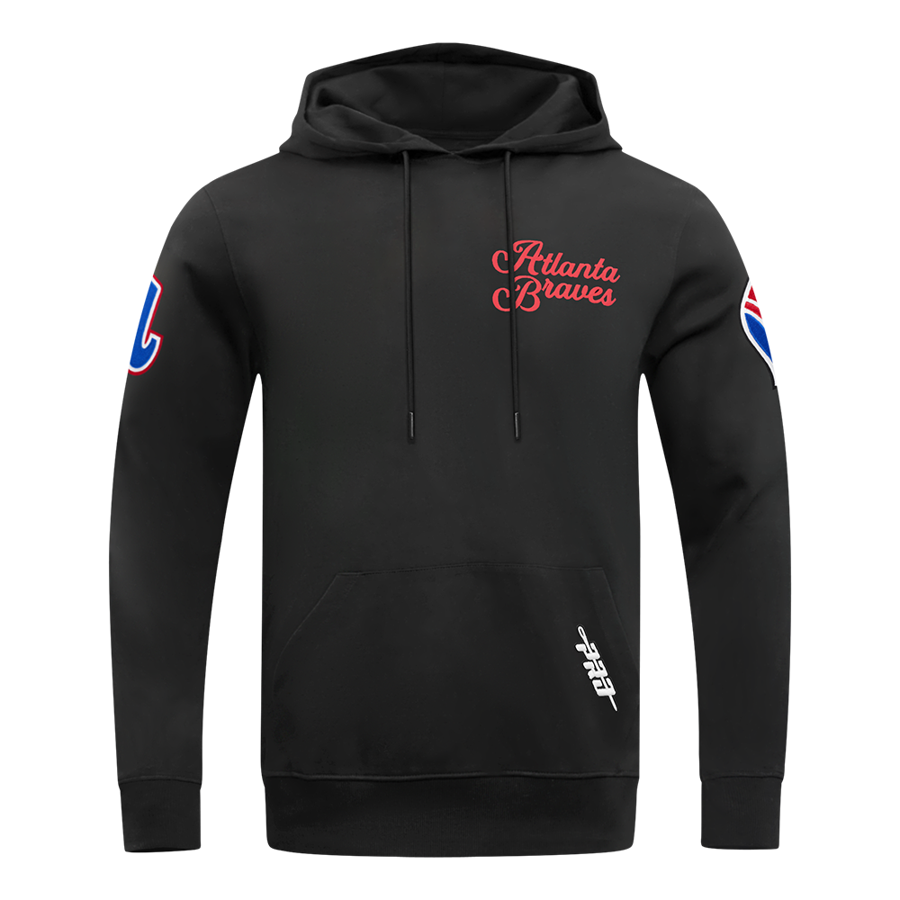 MLB ATLANTA BRAVES SOUVENIR MEN'S FLC PO HOODIE (BLACK)