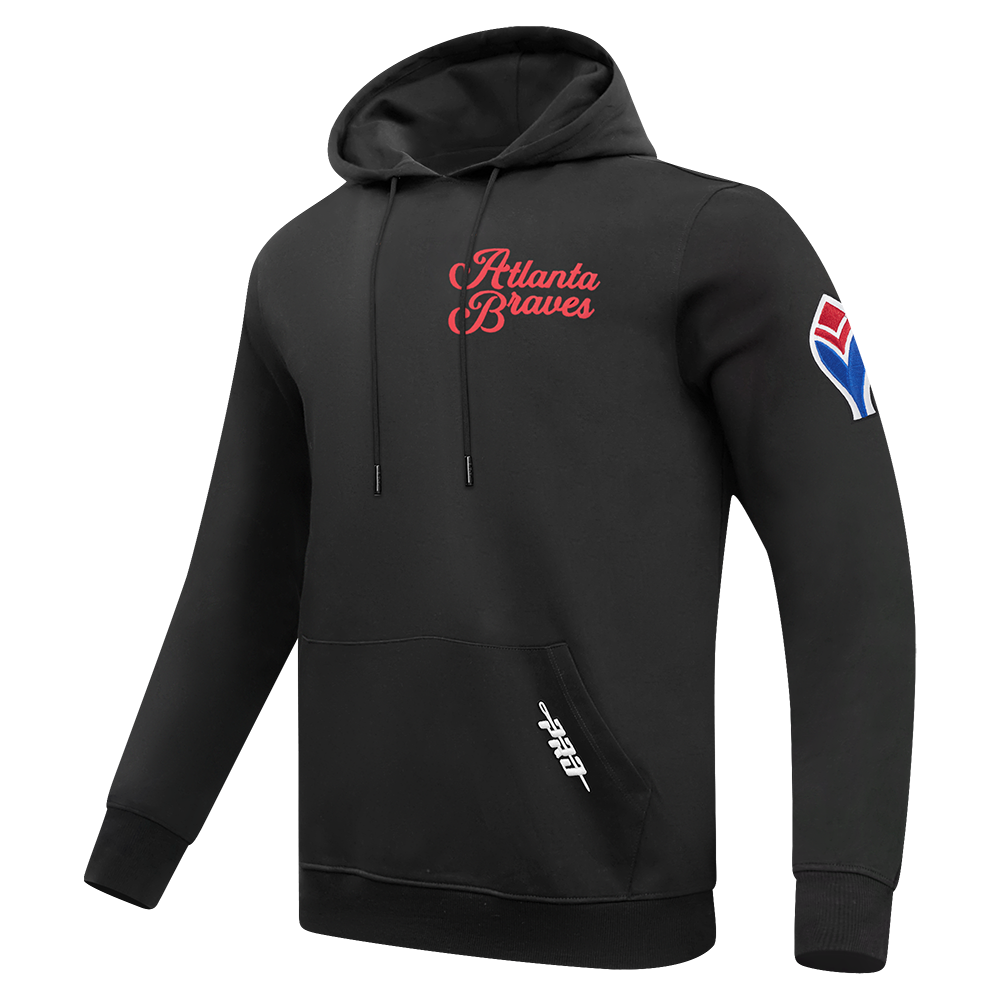 MLB ATLANTA BRAVES SOUVENIR MEN'S FLC PO HOODIE (BLACK)